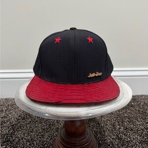 Just Don x Mitchell & Ness RSVP Black Blank Red Stars Hat
